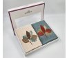 Подарочный набор полотенец Maribor - Leaf Bej-Mint (Turkey), 2 штуки